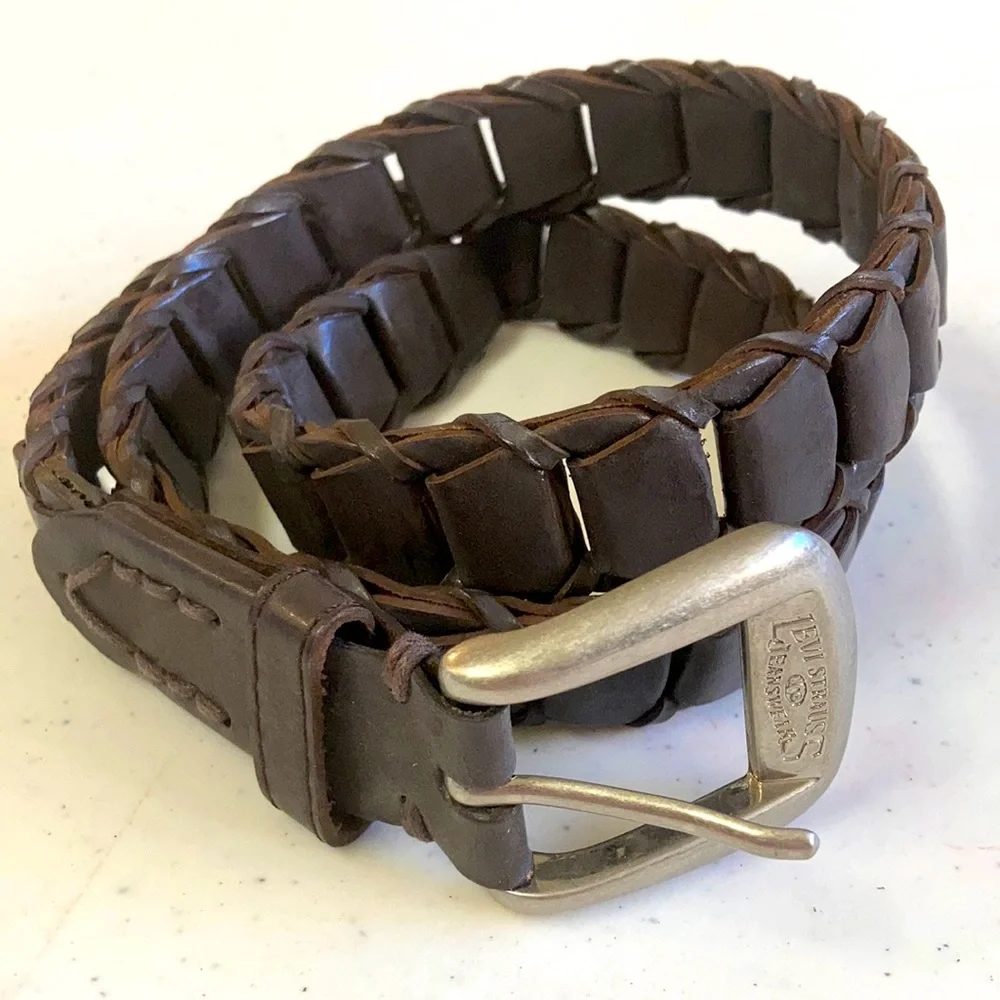 🎉HP🎉 Vintage Levi Jeans Braided leather belt